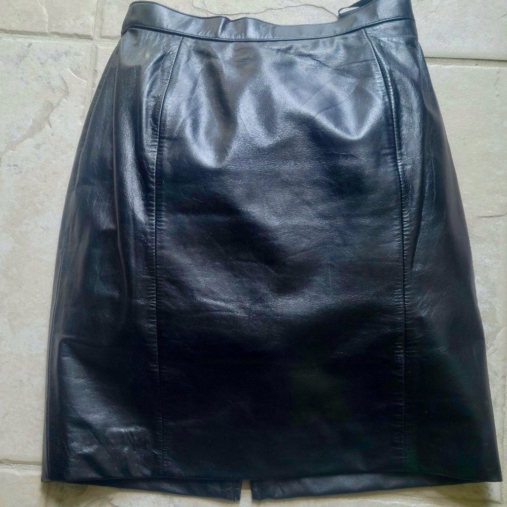 Wilsons Leather Black Leather Skirt Size S Fully Lined A-Line